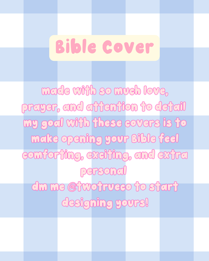Handmade Custom Bible Sleeve / Cover, Quilted and Embroidered Order