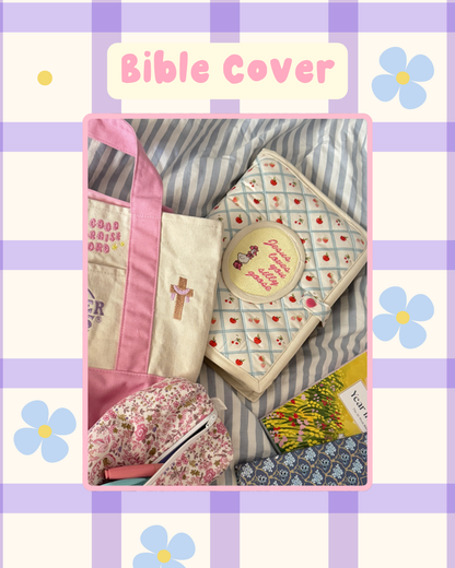 Handmade Custom Bible Sleeve / Cover, Quilted and Embroidered Order