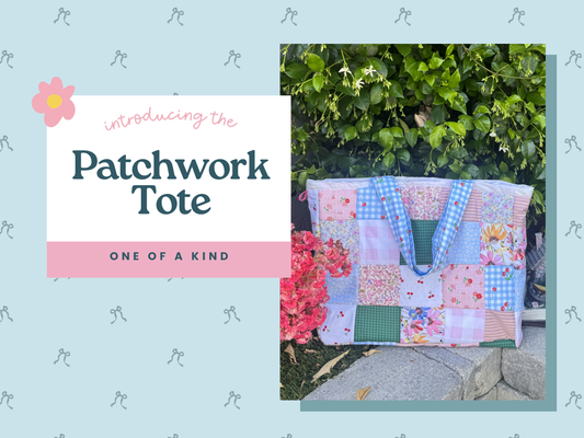 Handmade Patchwork XL Tote Bag | Floral Quilted Tote Purse | Coquette Cottagecore Bag