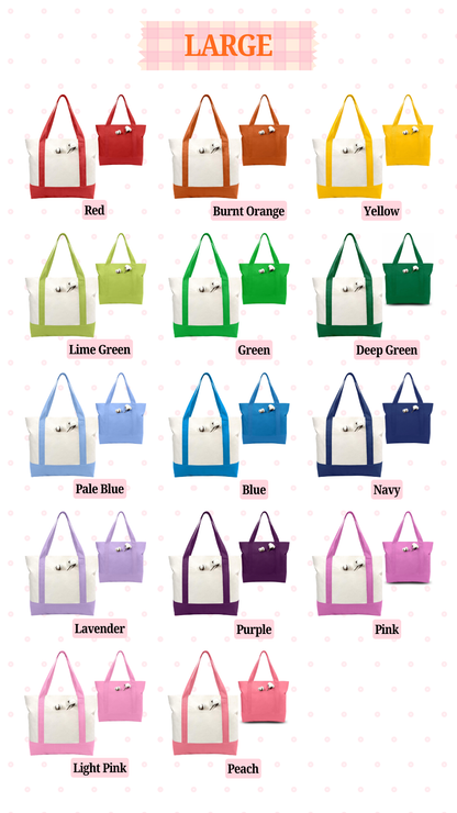 custom canvas tote bag 🤍 personalized + embroidered