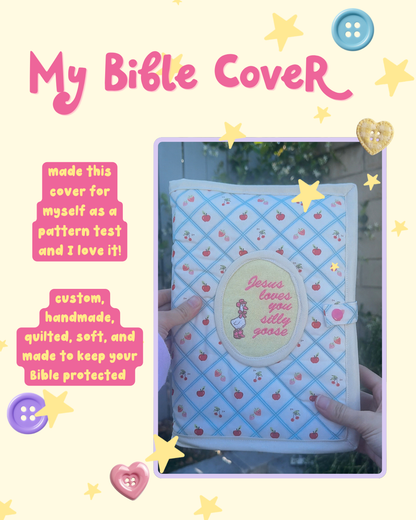 Handmade Custom Bible Sleeve / Cover, Quilted and Embroidered Order