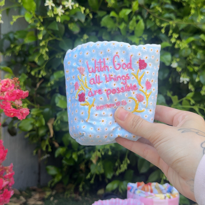 Embroidered Drink Sleeve | Coffee and Jesus (ALMOST GONE)