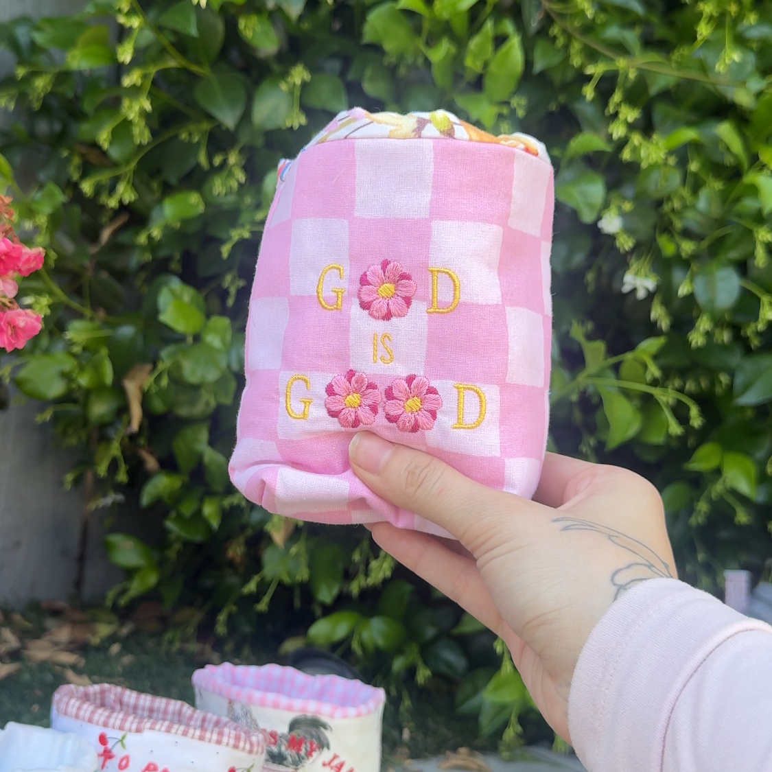 Embroidered Drink Sleeve | Coffee and Jesus (ALMOST GONE)