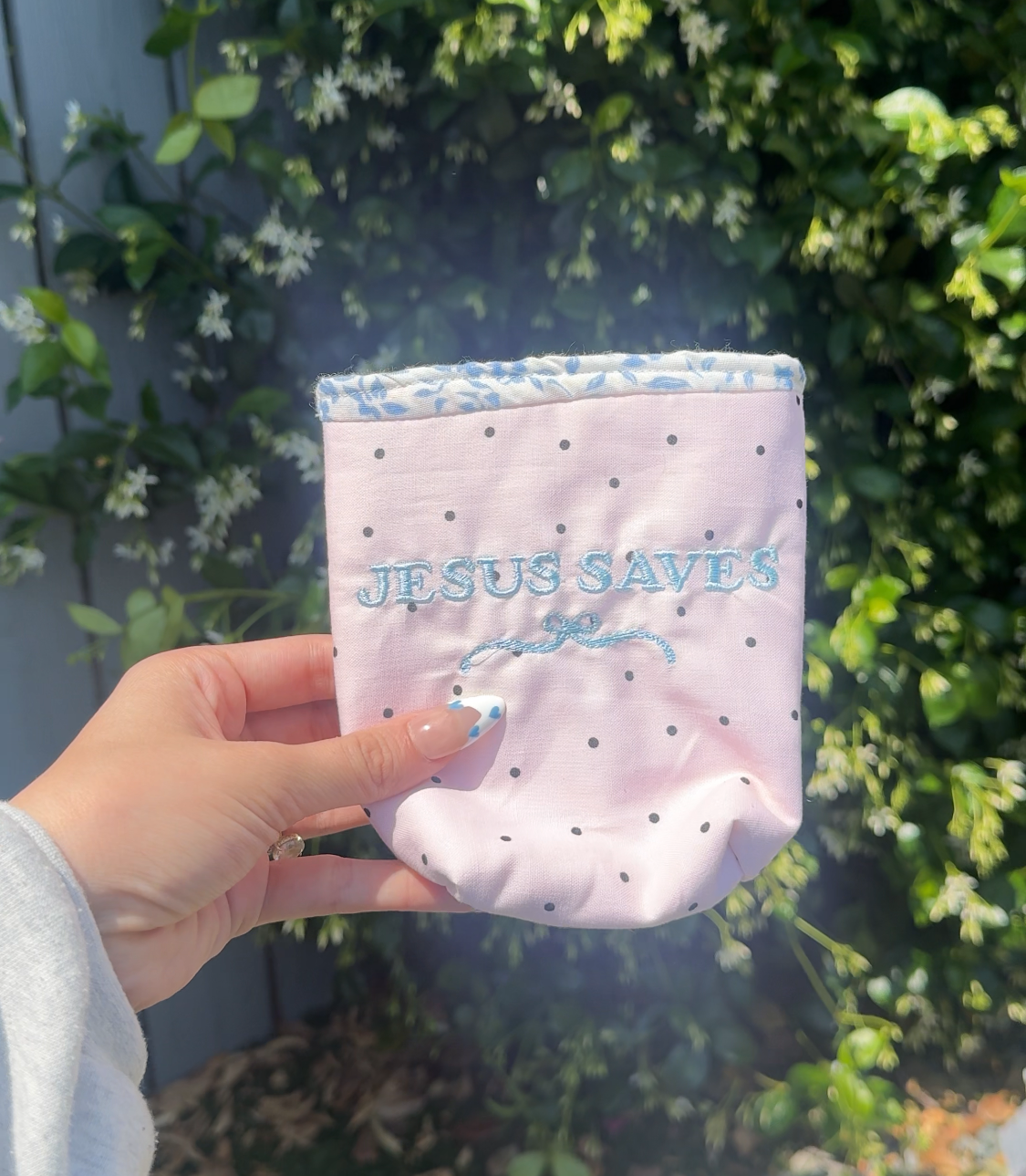 Embroidered Drink Sleeve | Coffee and Jesus (ALMOST GONE)